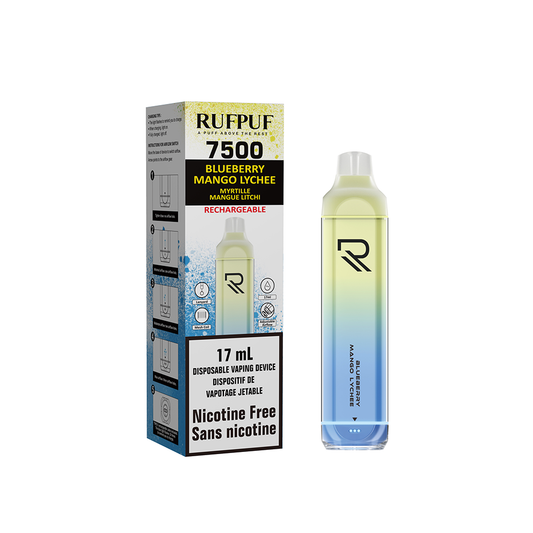 Rufpuf 7500 Zero Nic - Blueberry Mango Lychee