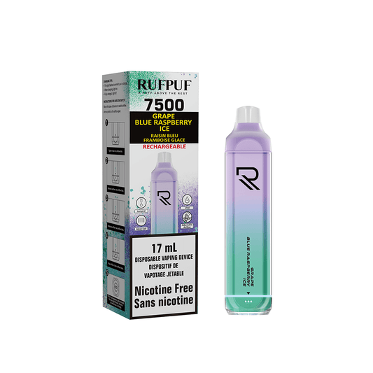 Rufpuf 7500 Zero Nic - Grape Blue Raspberry Ice