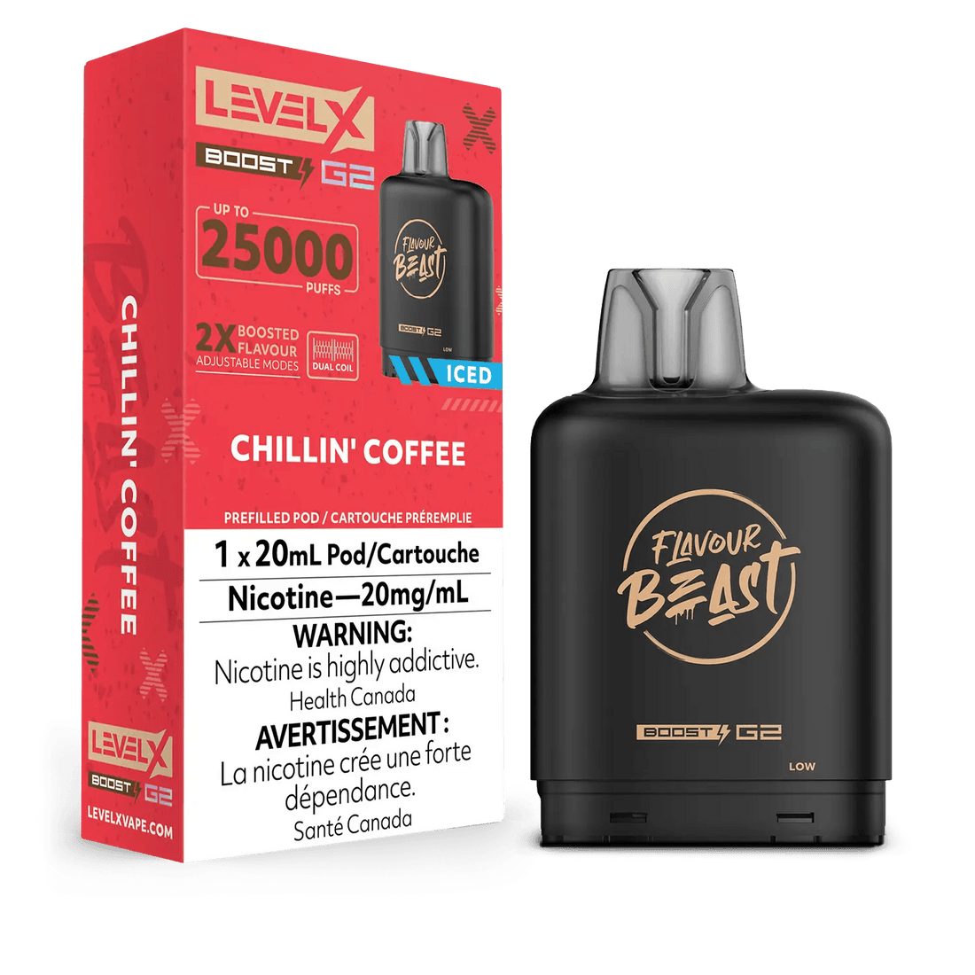 Level X Boost Flavour Beast - Chillin' Coffee Iced - Vapor Shoppe