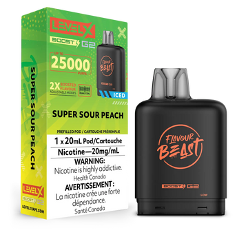 Level X Boost G2 Flavour Beast - Super Sour Peach Iced