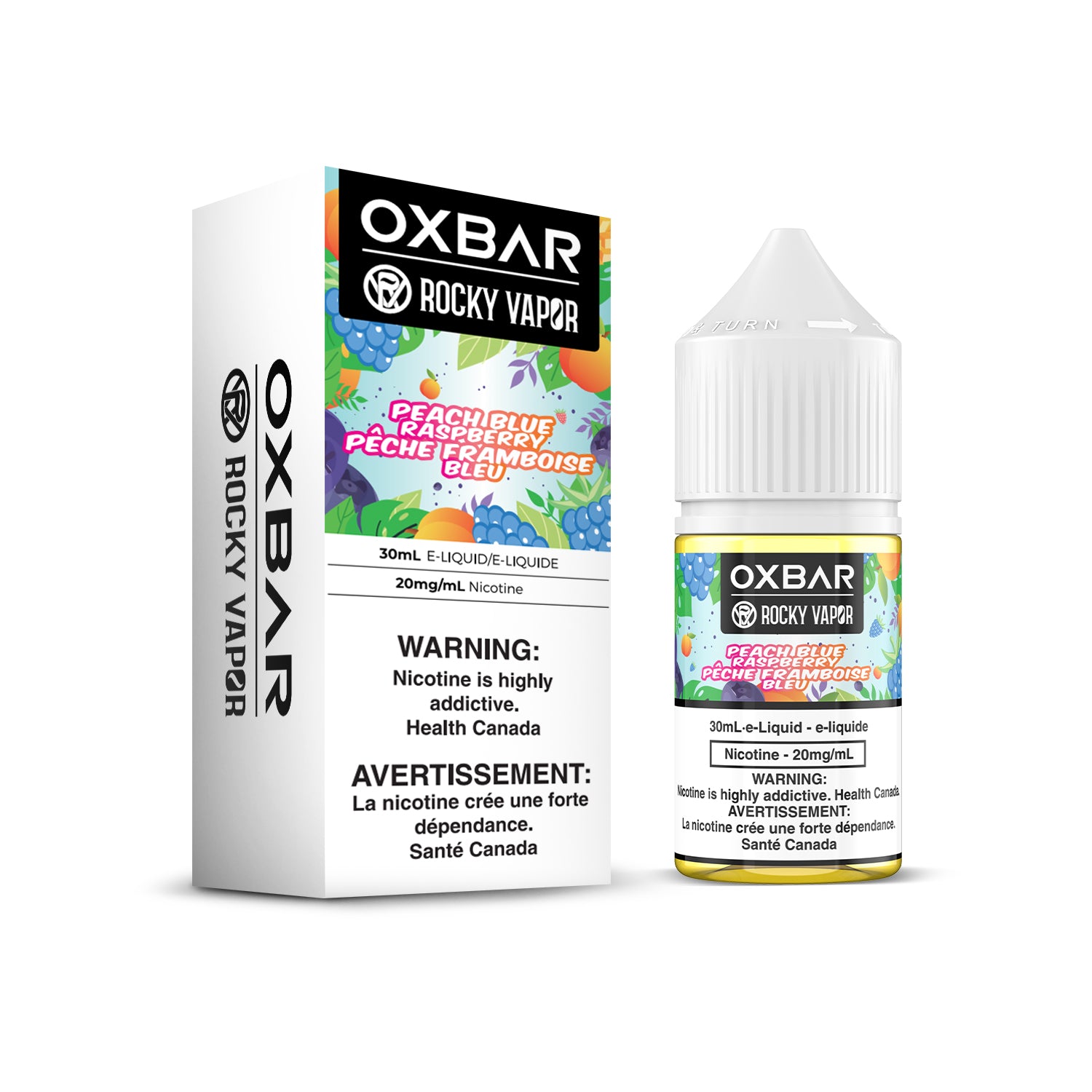 Oxbar Rocky Vapor Salts - Peach Blue Razz