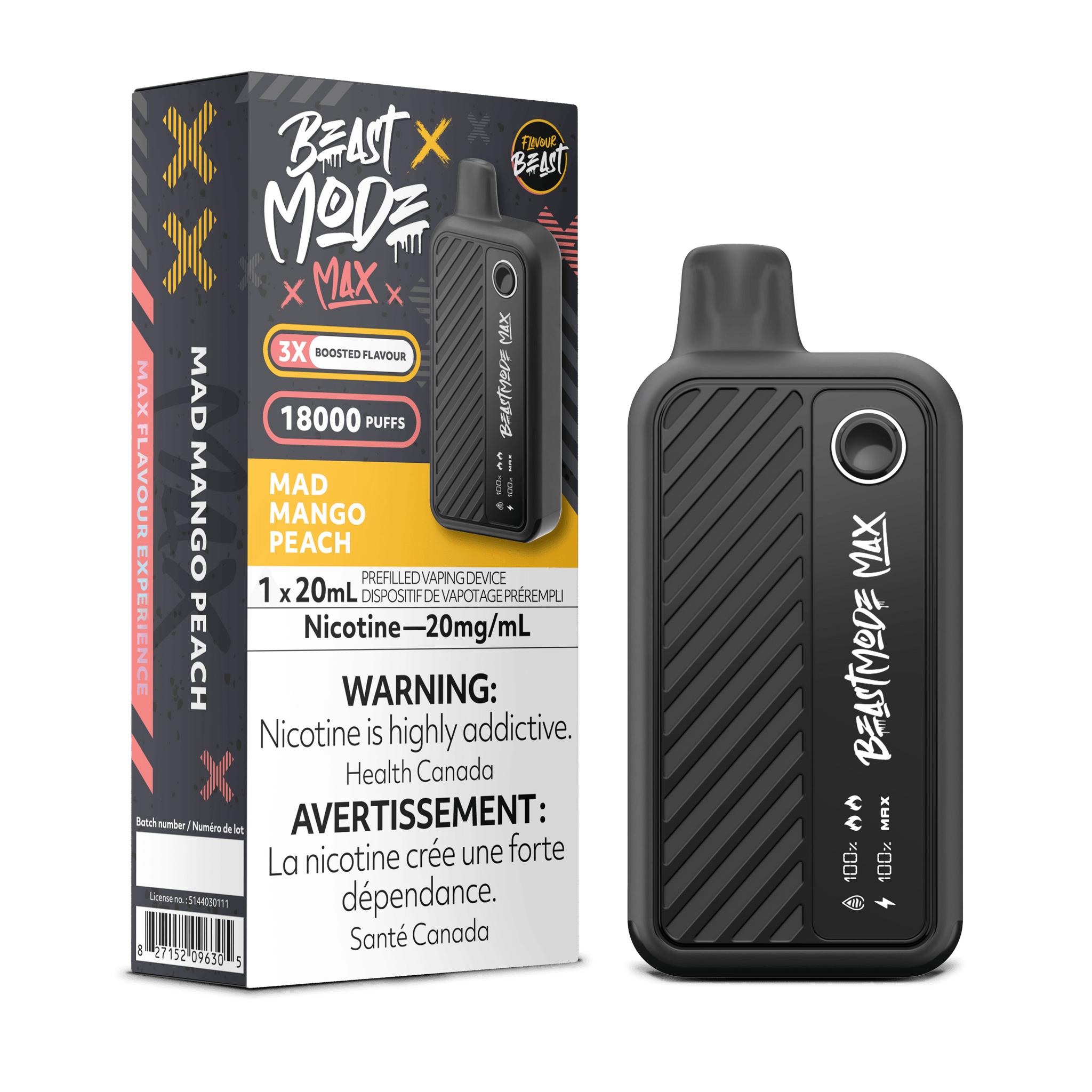 Flavour Beast BEASTMODE MAX - Mad Mango Peach - Vapor Shoppe