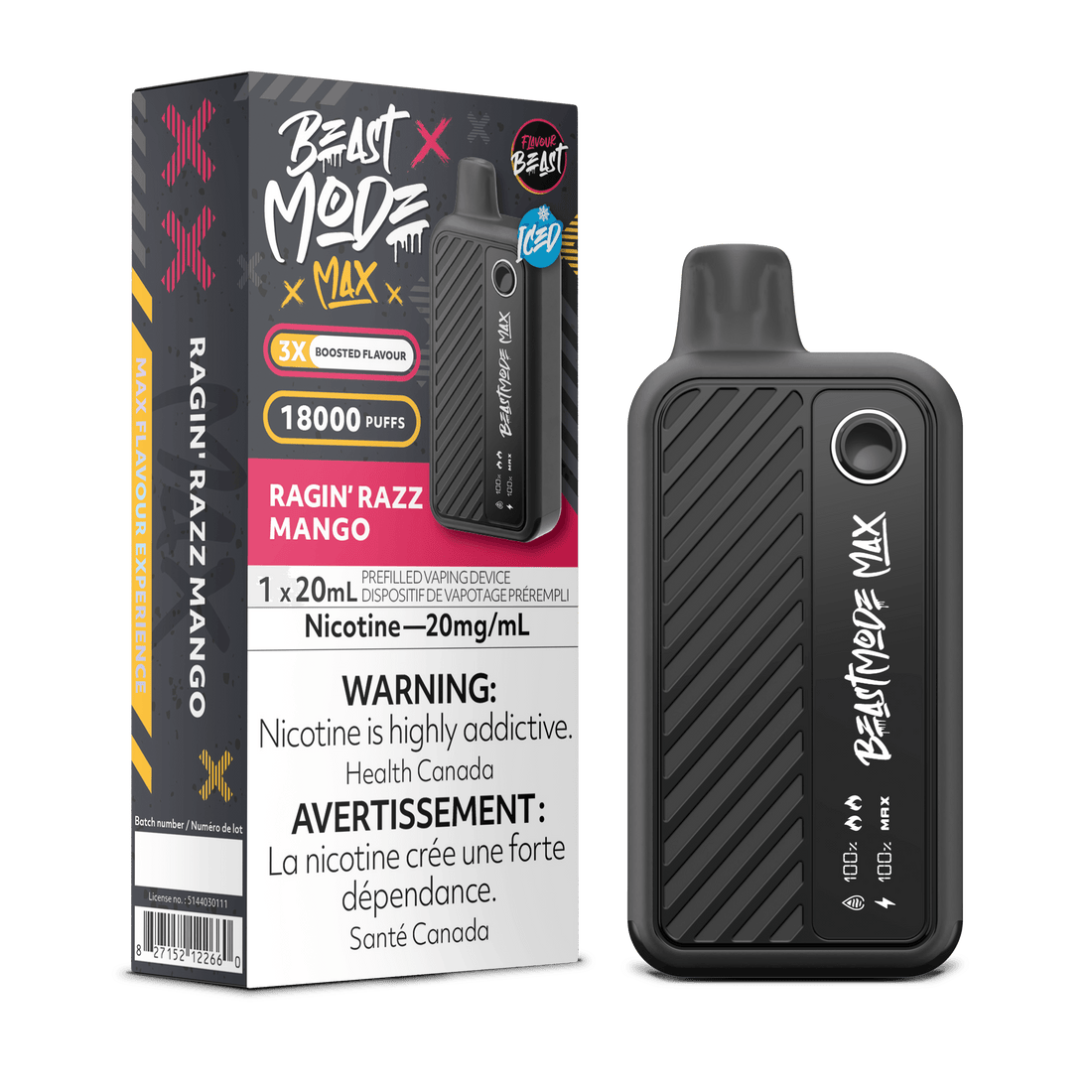 Flavour Beast BEASTMODE MAX - Ragin’ Razz Mango - Vapor Shoppe