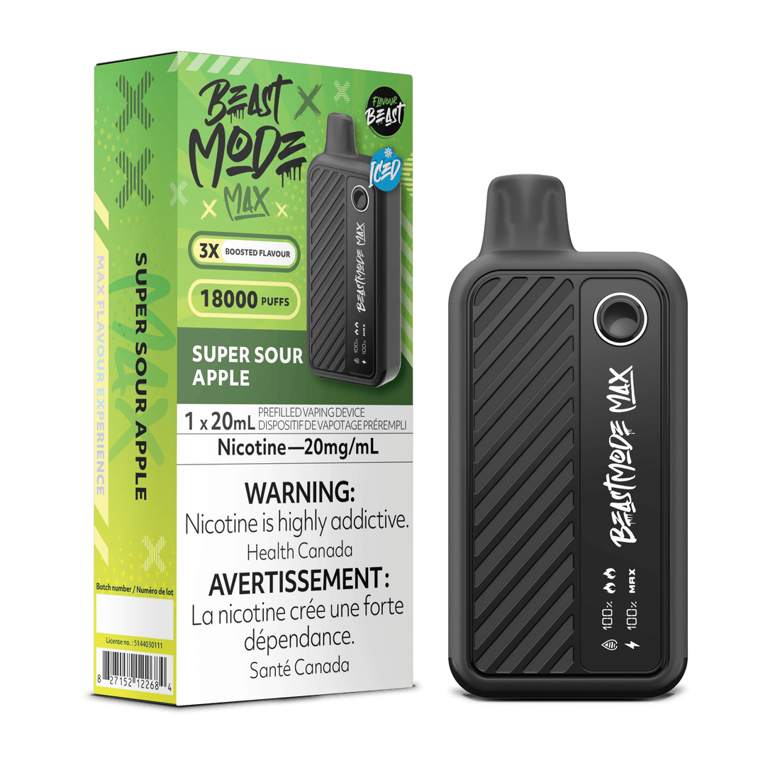 Flavour Beast BEASTMODE MAX - Super Sour Apple - Vapor Shoppe