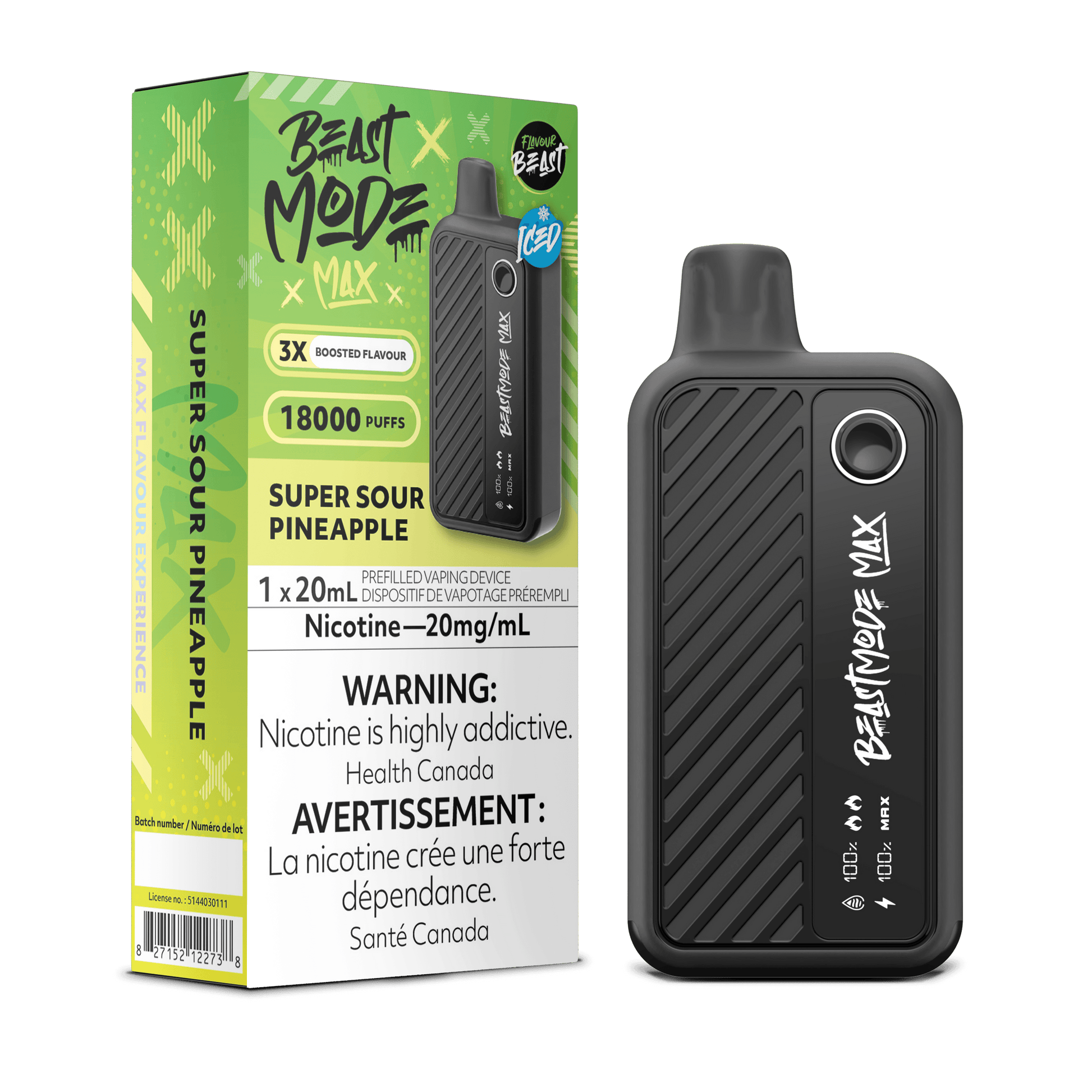 Flavour Beast BEASTMODE MAX - Super Sour Pineapple - Vapor Shoppe