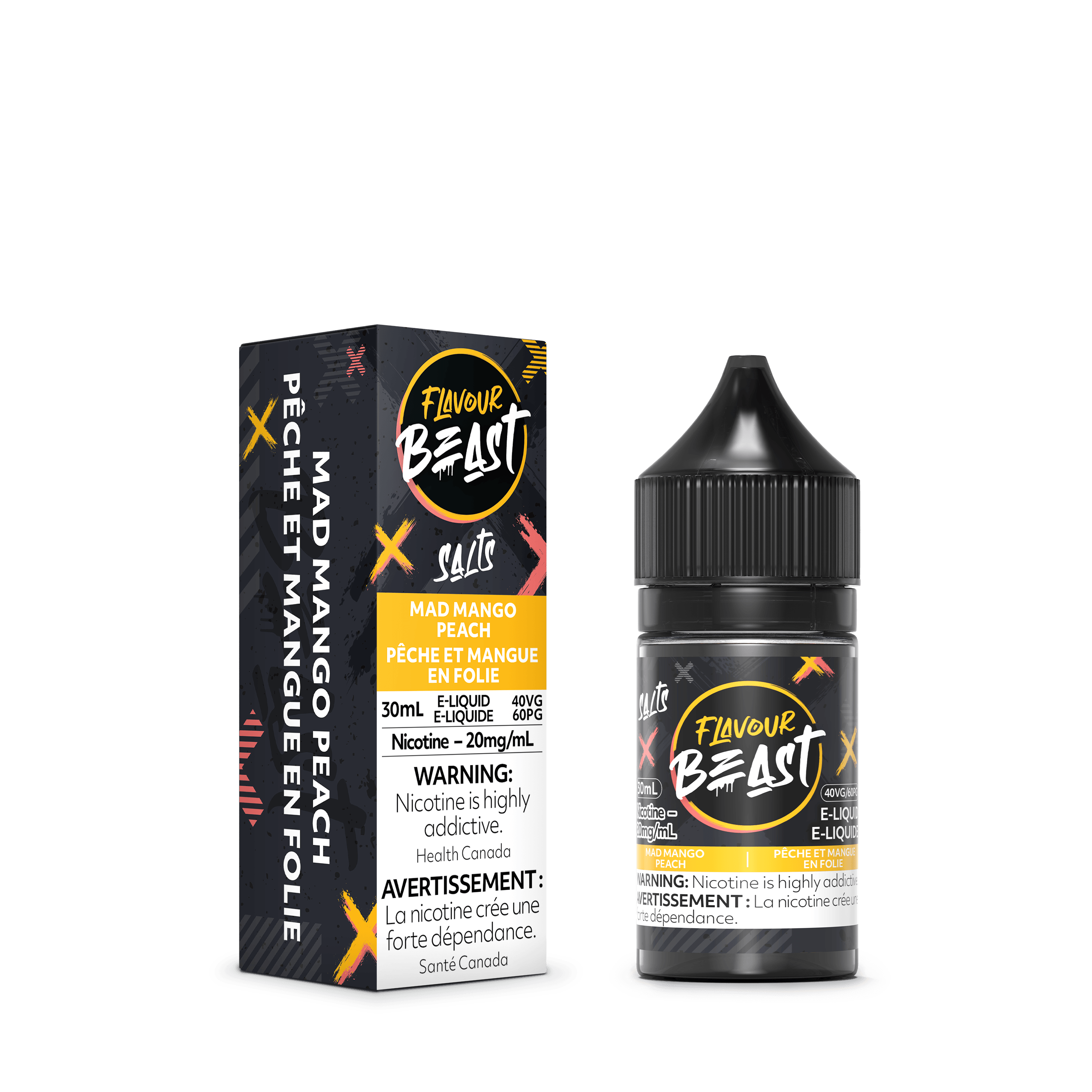 Flavour Beast Salts Mad Mango Peach Salt Nicotine - Vapor Shoppe