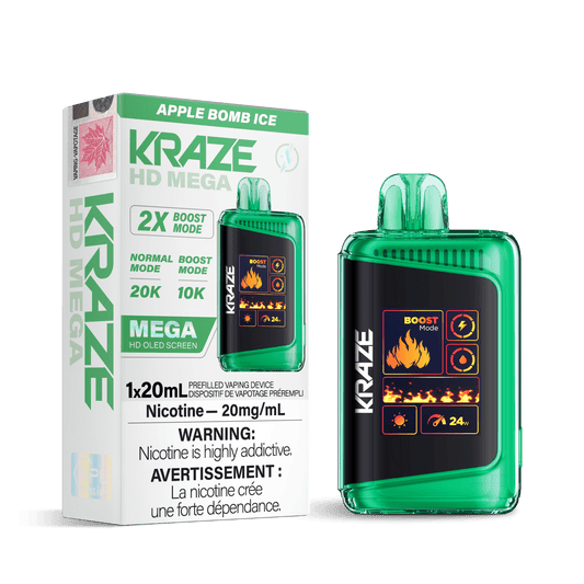 Kraze HD Mega - Apple Bomb Ice - Vapor Shoppe