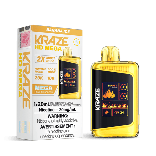 Kraze HD Mega - Banana Ice - Vapor Shoppe