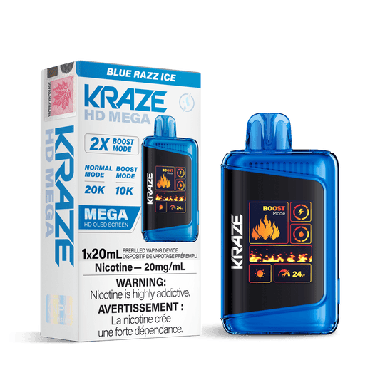 Kraze HD Mega - Blue Razz Ice - Vapor Shoppe