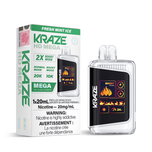 Kraze HD Mega - Fresh Mint Ice - Vapor Shoppe