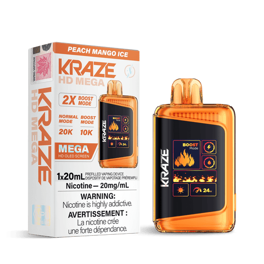 Kraze HD Mega - Peach Mango Ice - Vapor Shoppe