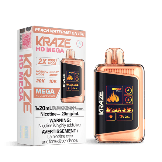 Kraze HD Mega - Peach Watermelon Ice - Vapor Shoppe