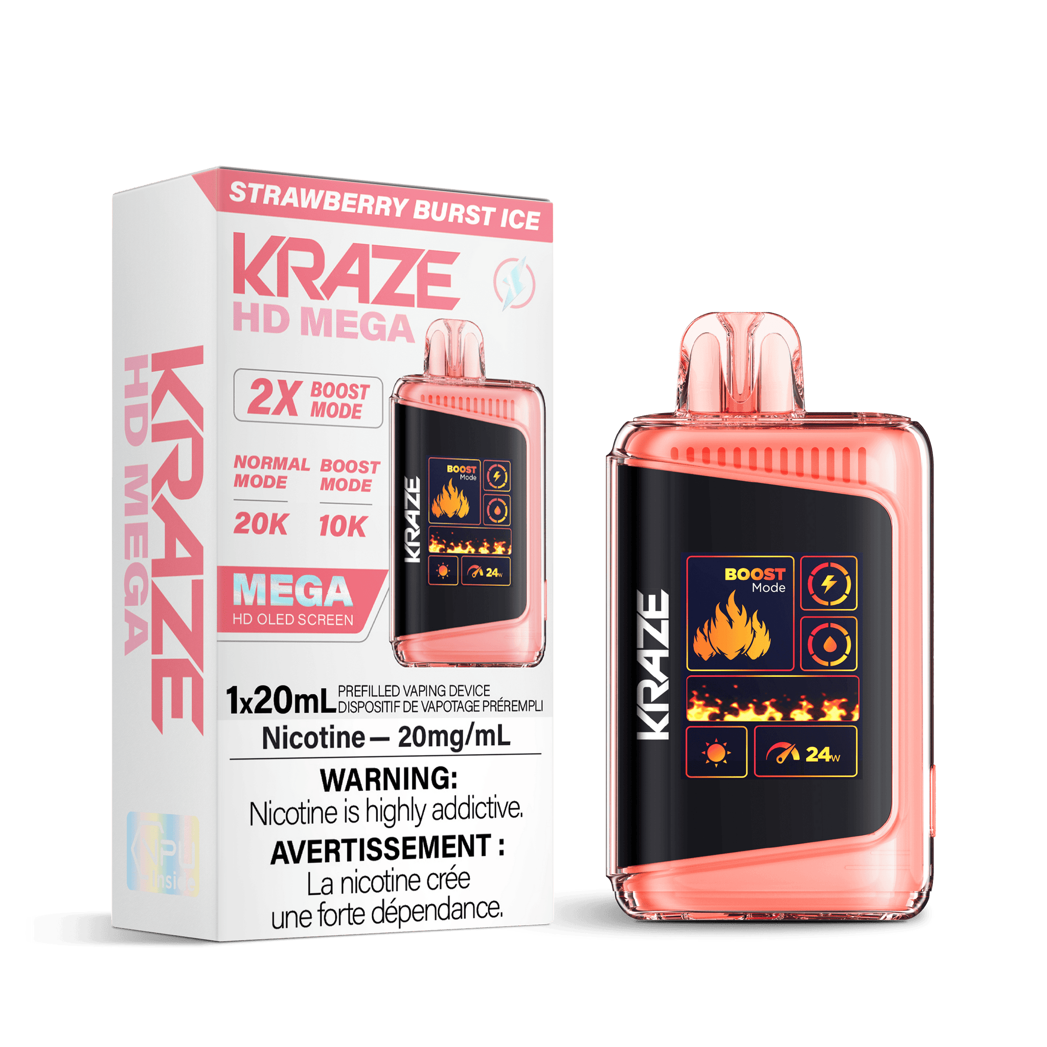 Kraze HD Mega - Strawberry Burst Ice - Vapor Shoppe