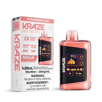 Kraze HD Mega - Strawberry Ice - Vapor Shoppe