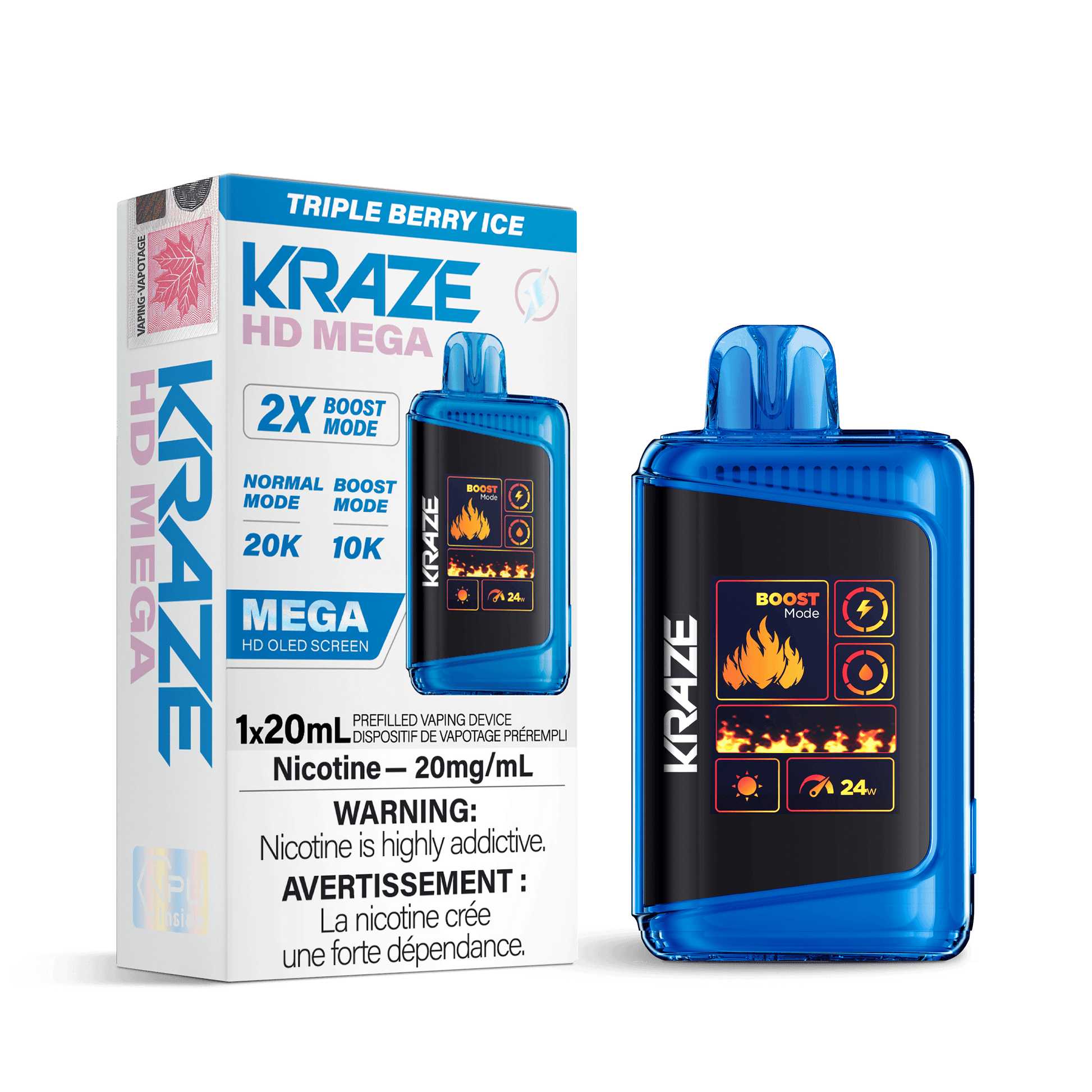 Kraze HD Mega - Triple Berry Ice - Vapor Shoppe