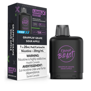 Level X Boost Flavour Beast - Grapplin' Grape Sour Apple Iced - Vapor Shoppe