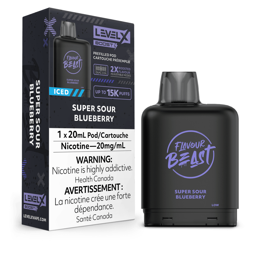 Level X Boost Flavour Beast - Super Sour Blueberry Iced - Vapor Shoppe