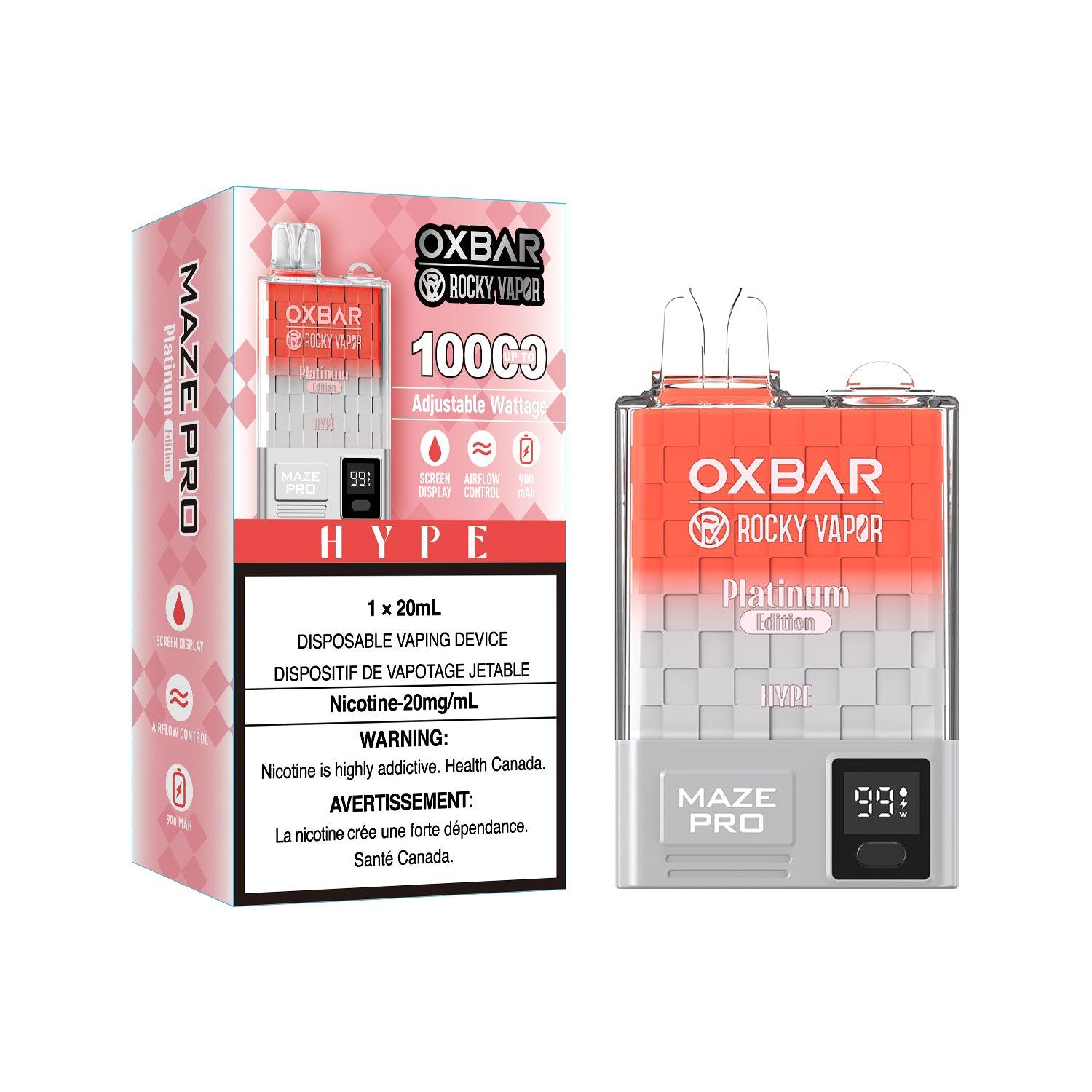 OxBar Maze Pro 10K Hype Disposable Vape, 10000 Puffs - Vapor Shoppe