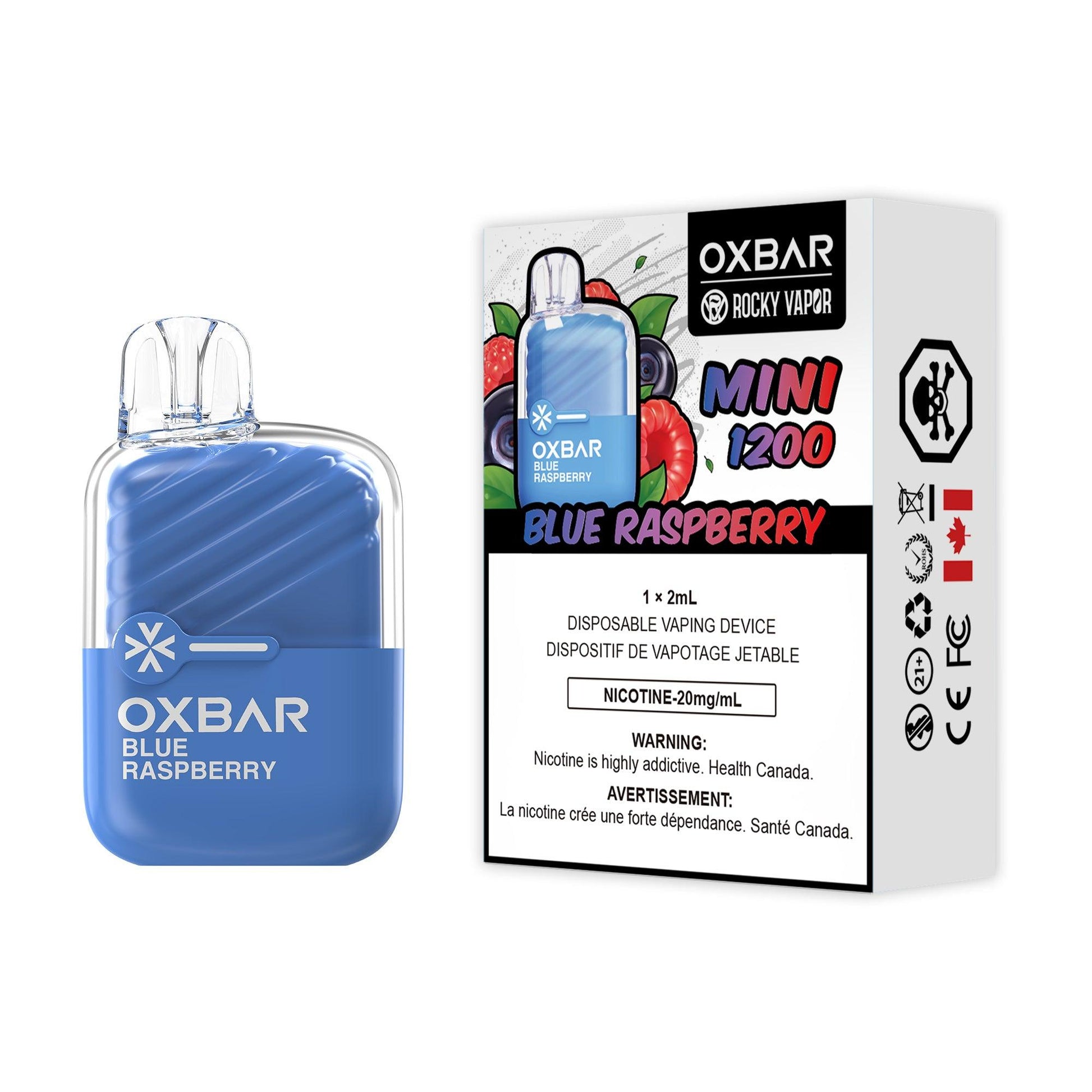 Oxbar Mini 1200 - Blue Raspberry - Vapor Shoppe