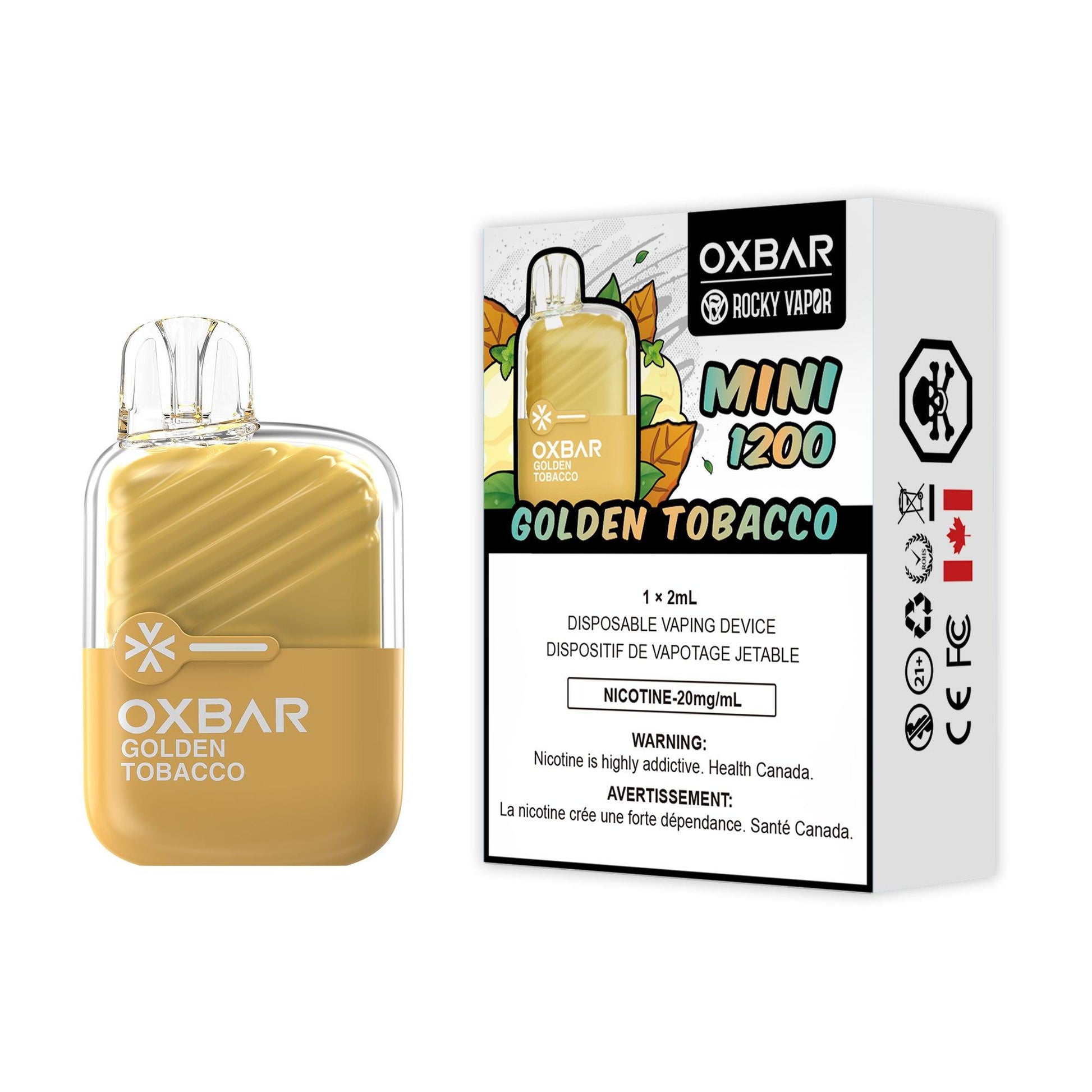 Oxbar Mini 1200 - Golden Tobacco - Vapor Shoppe
