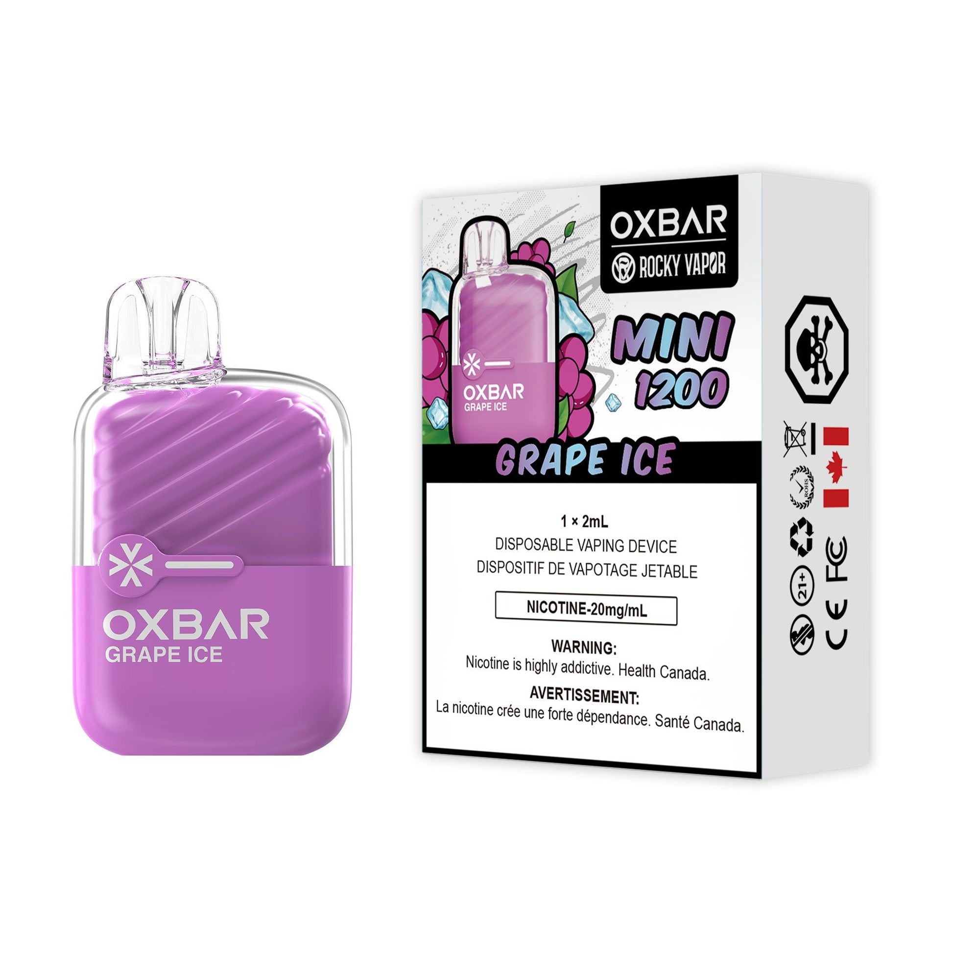Oxbar Mini 1200 - Grape Ice - Vapor Shoppe