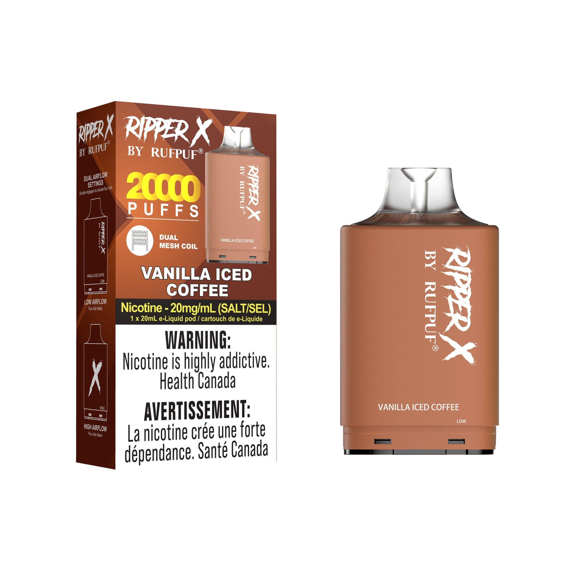 Ripper X 20K Pod - Vanilla Iced Coffee - Vapor Shoppe