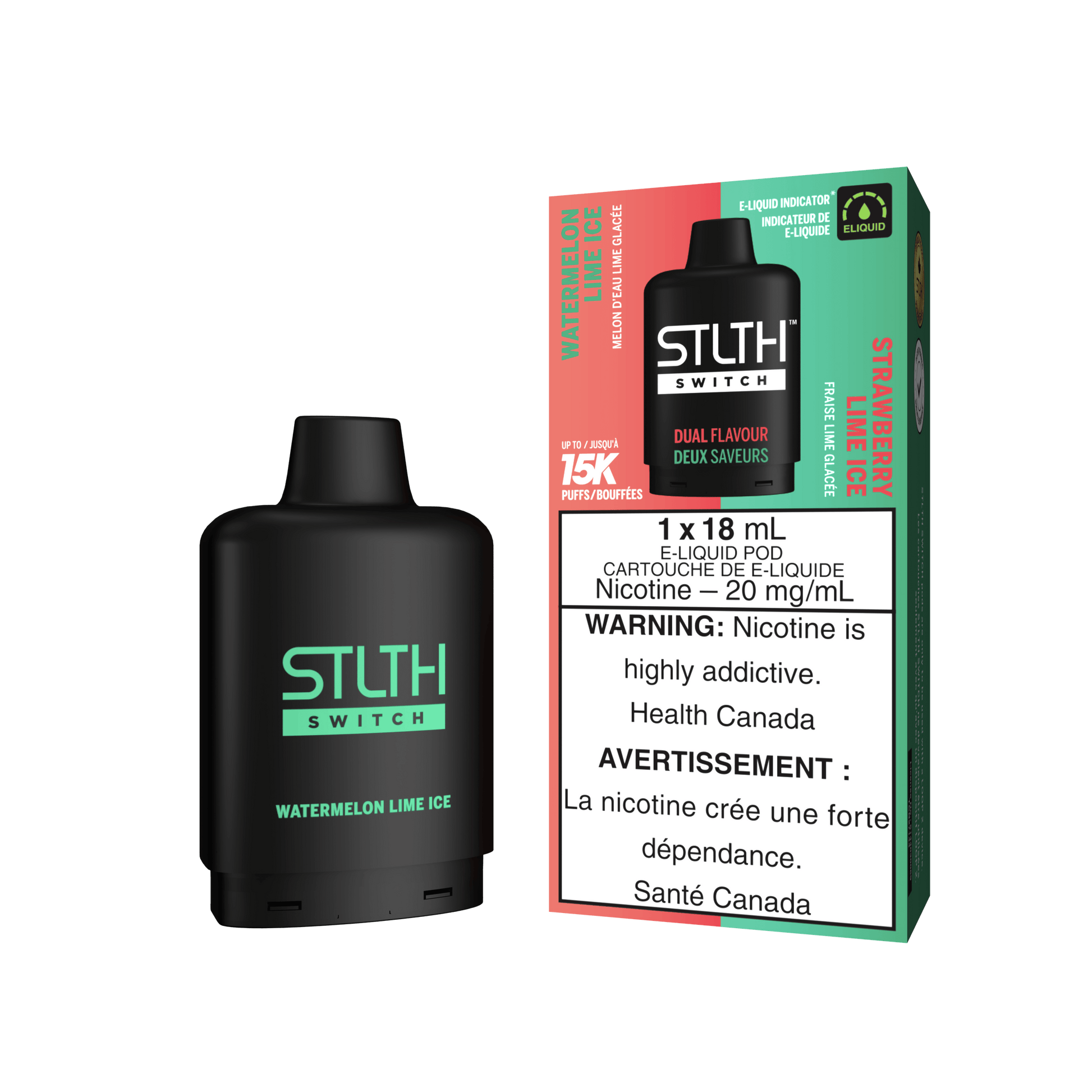 STLTH Switch - Watermelon Lime Ice & Strawberry Lime Ice - Vapor Shoppe